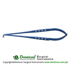 Potts Style Scissors Flat handle,short fine blades 90° angle,20.cm